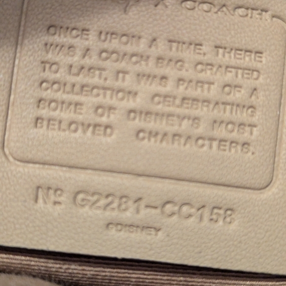 Disney X Coach Mini Court Leather Backpack With Cruella Motif Chalk White EUC - Picture 9 of 14